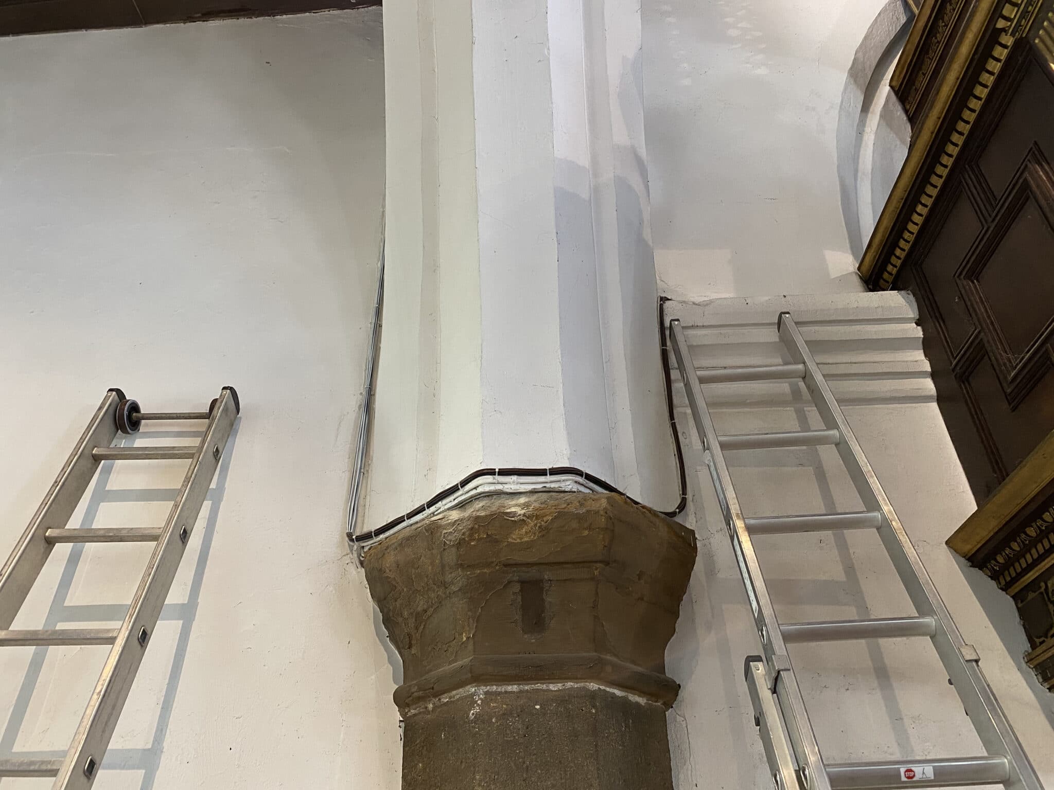 Cables, cables everywhere… St Mary's Church, Whitkirk